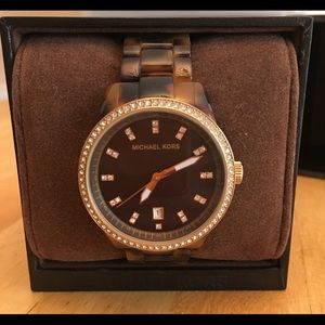 Michael Kors ceramic tortoise band watch